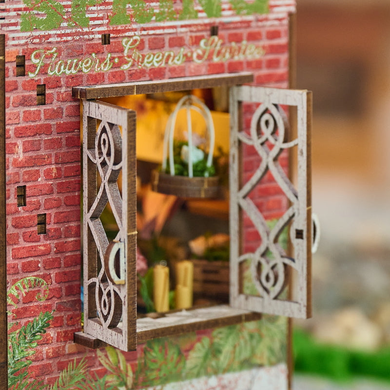 Blossomary Atelier - DIY Book Nook Kit Miniature European Romantic Style Flower Shop